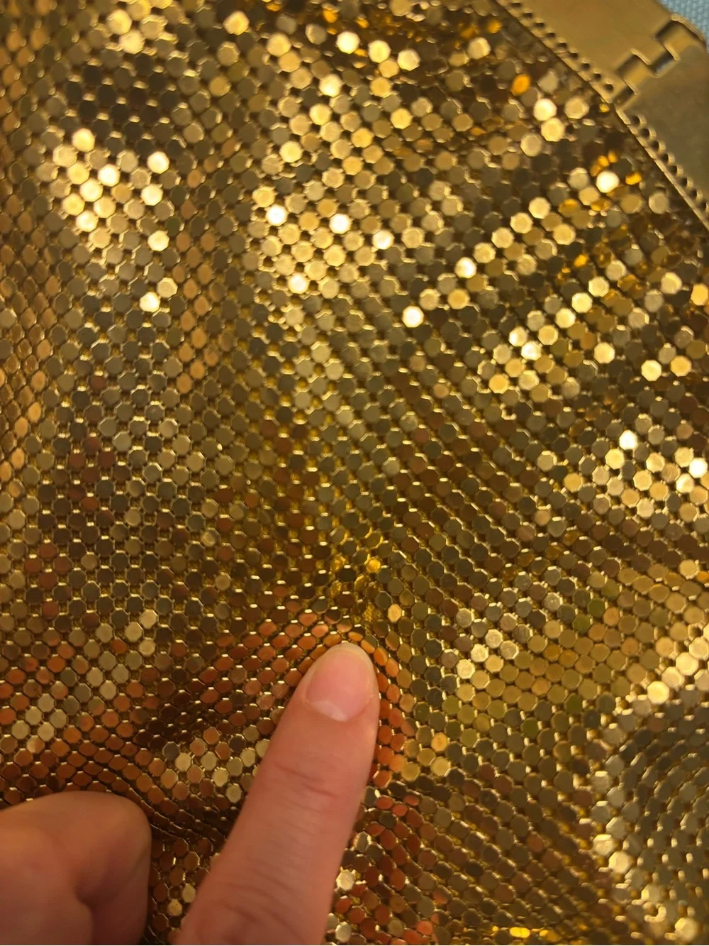 Vintage Gold Mesh Evening Clutch